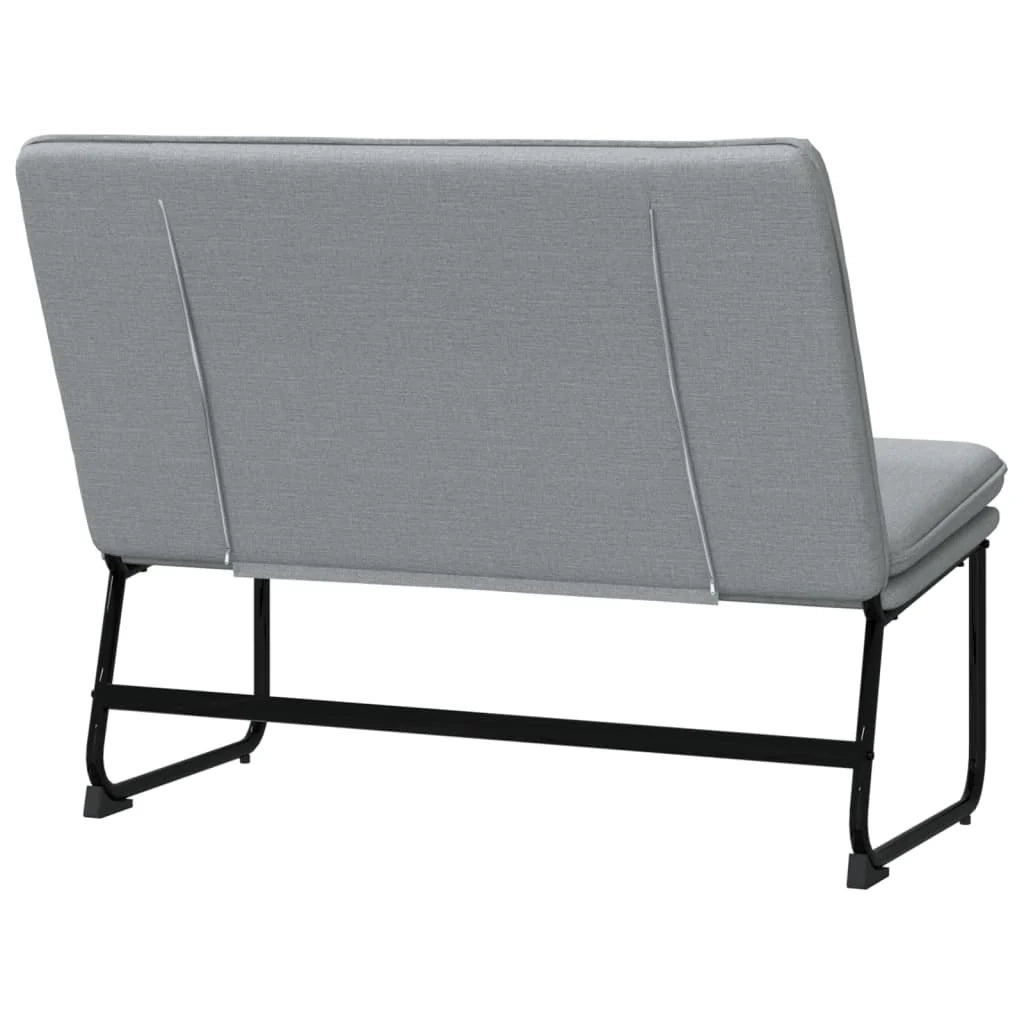 Panca 100 x 75 x 76 cm tessuto grigio chiaro 02_0010496