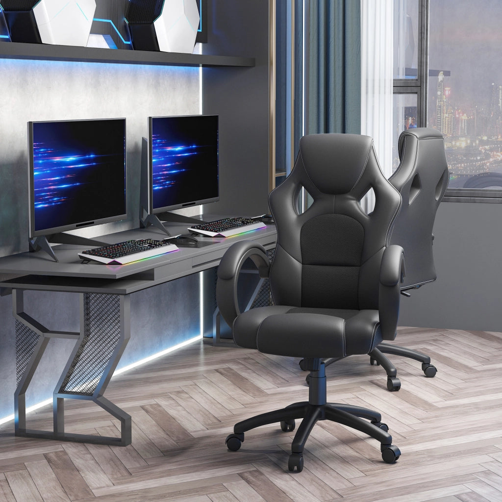 Sedia da Gaming Regolabile e Reclinabile ¨C Zephmum ¨C Nera 71x61x108-118 cm