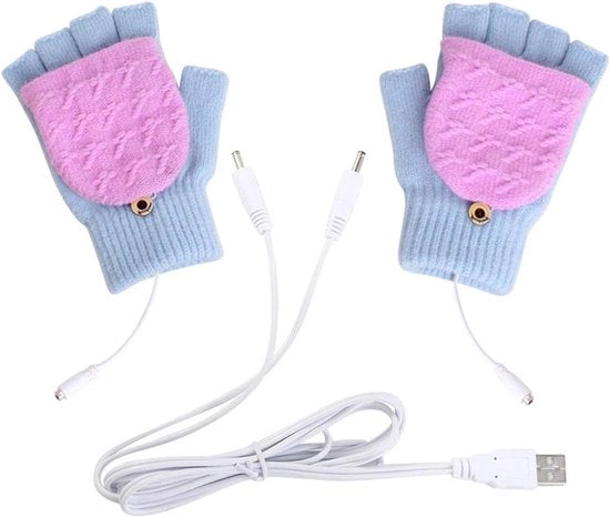 Calzamaglie a Mano con Riscaldamento a USB, Inverno, Mezza Mano, Riscaldamento, 1 Paio