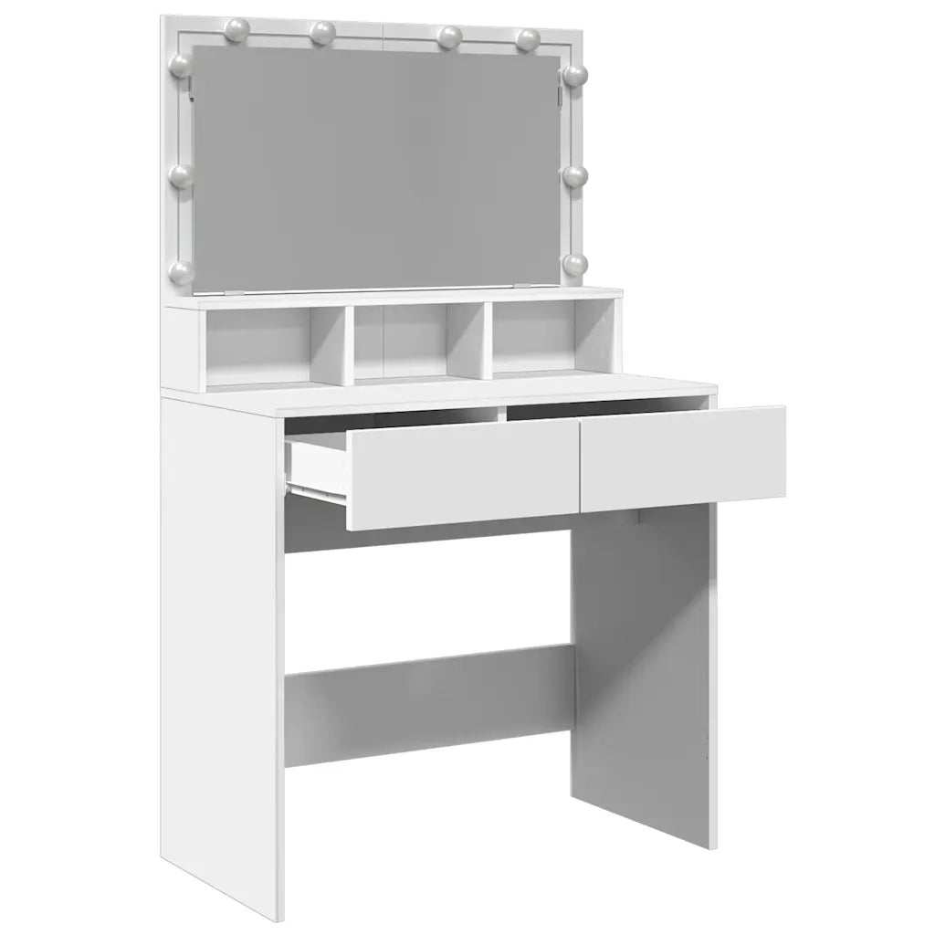 Toeletta | Tavolo da Trucco con LED Bianca 80x41x134,5 cm