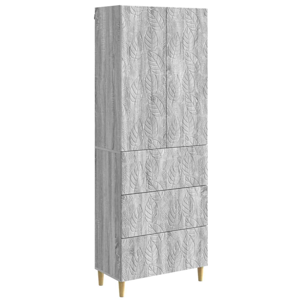 Set di armadi 2 pcs Sonoma grigio 66 x 34,5 x 90 cm