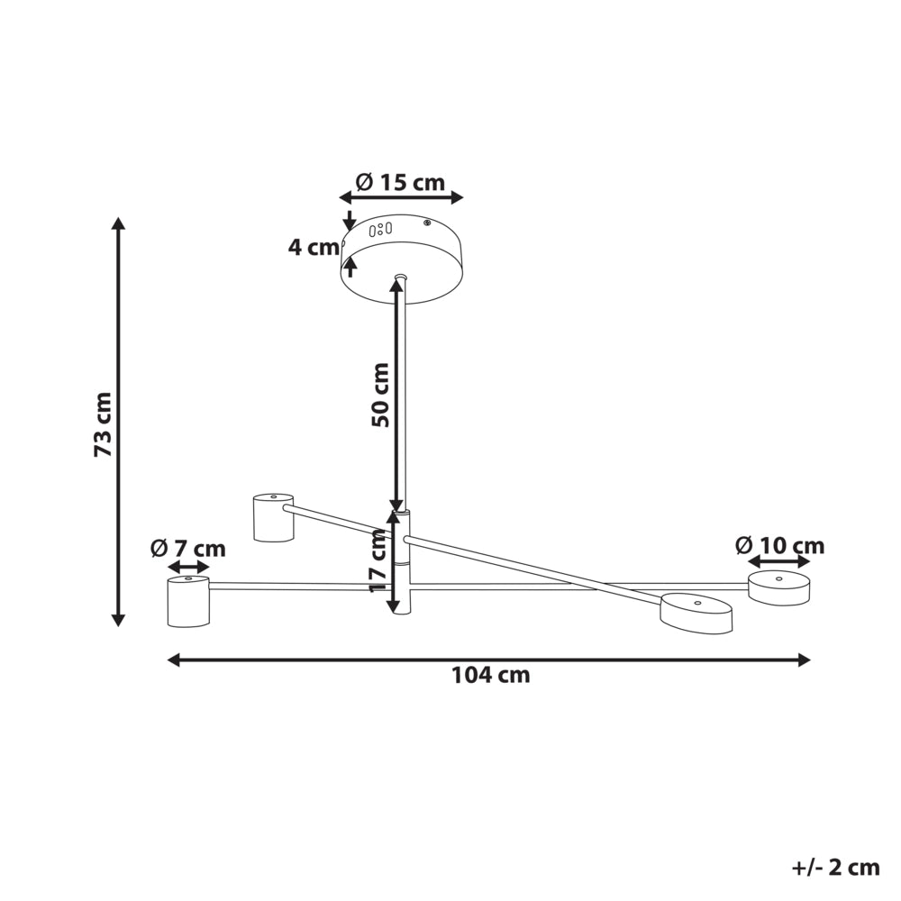 Lampadario in metallo dorato con 4 fuochi stile moderno glamour soggiorno camera da letto