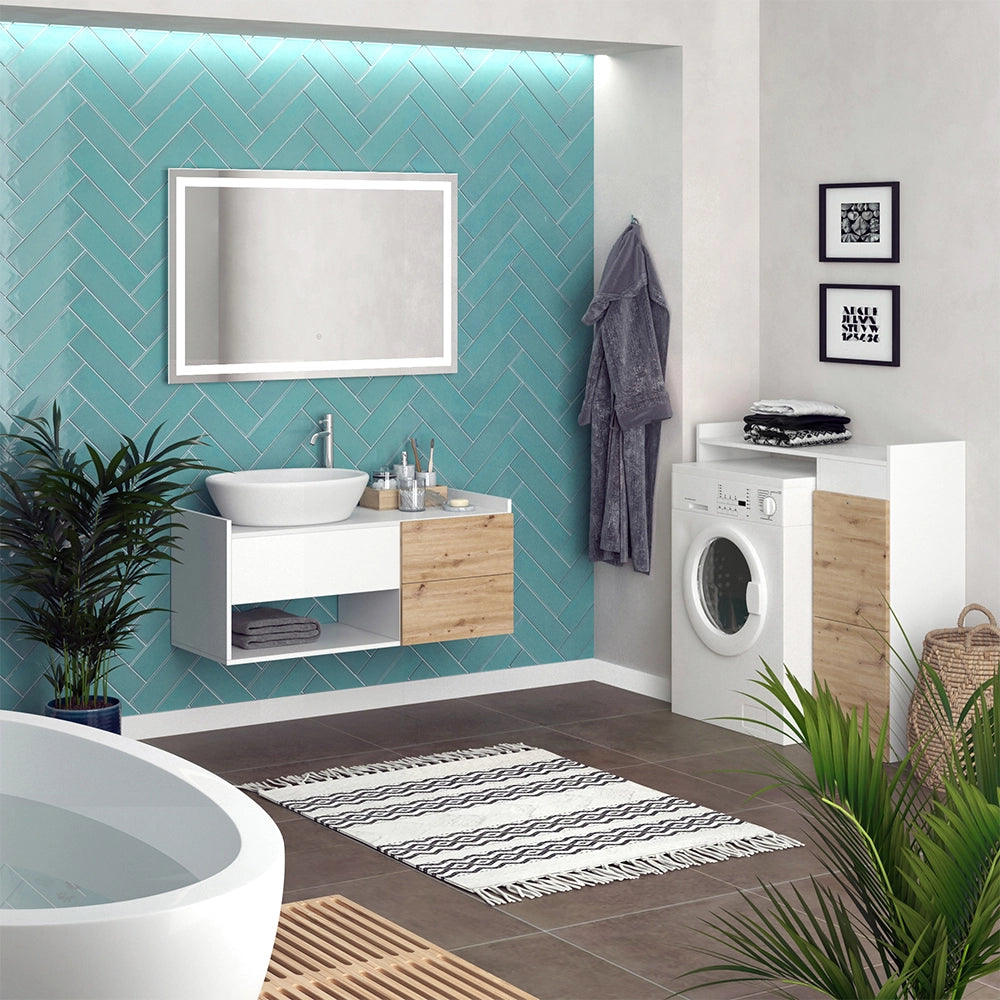 Vicco Set di mobili da bagno Bianco 2 parti