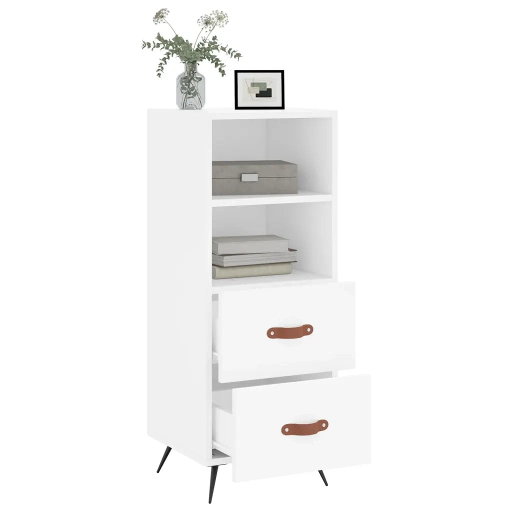 Credenza Bianca 34,5x34x90 cm in Legno Multistrato 828636