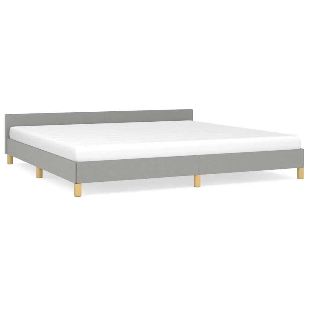 Giroletto senza Materasso-Struttura Letto Grigio Chiaro 200x200 cm Tessuto 897425
