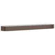 Fioriere | Cassetta per fiori | Letto Giardino Acciaio Zincato 507x100x36 cm Marrone