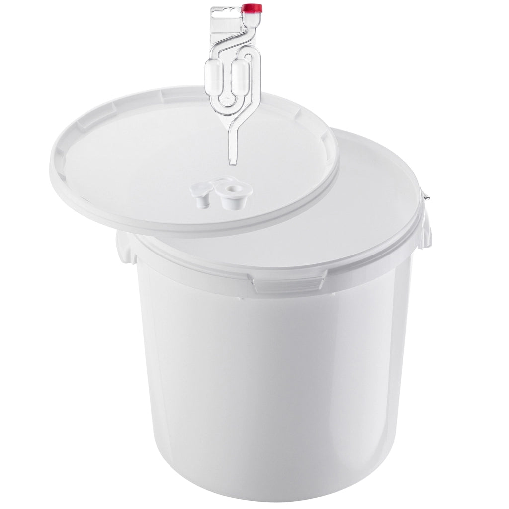 Contenitore di fermentazione KADAX da 20 litri, secchio per vino, liquori, birra, sidro + tubo di sughero