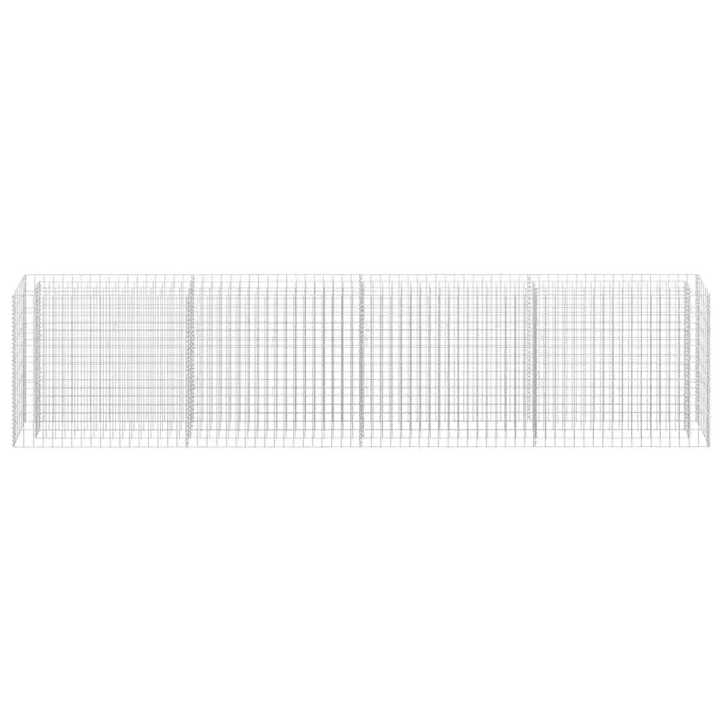 Gabbione Letto Rialzato in Acciaio Zincato 360x30x90 cm 145643