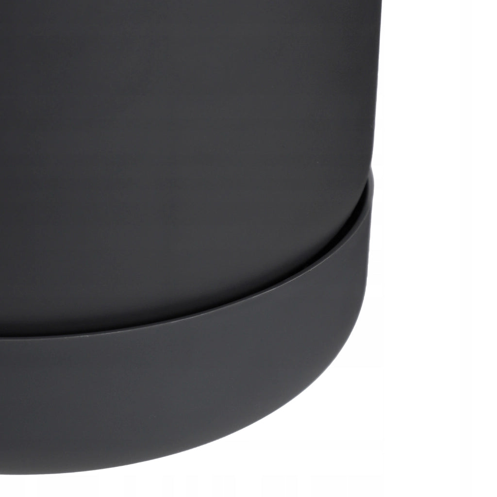 Vaso da fiori KADAX con supporto, coperchio, ciotola rotonda, 25 cm, antracite