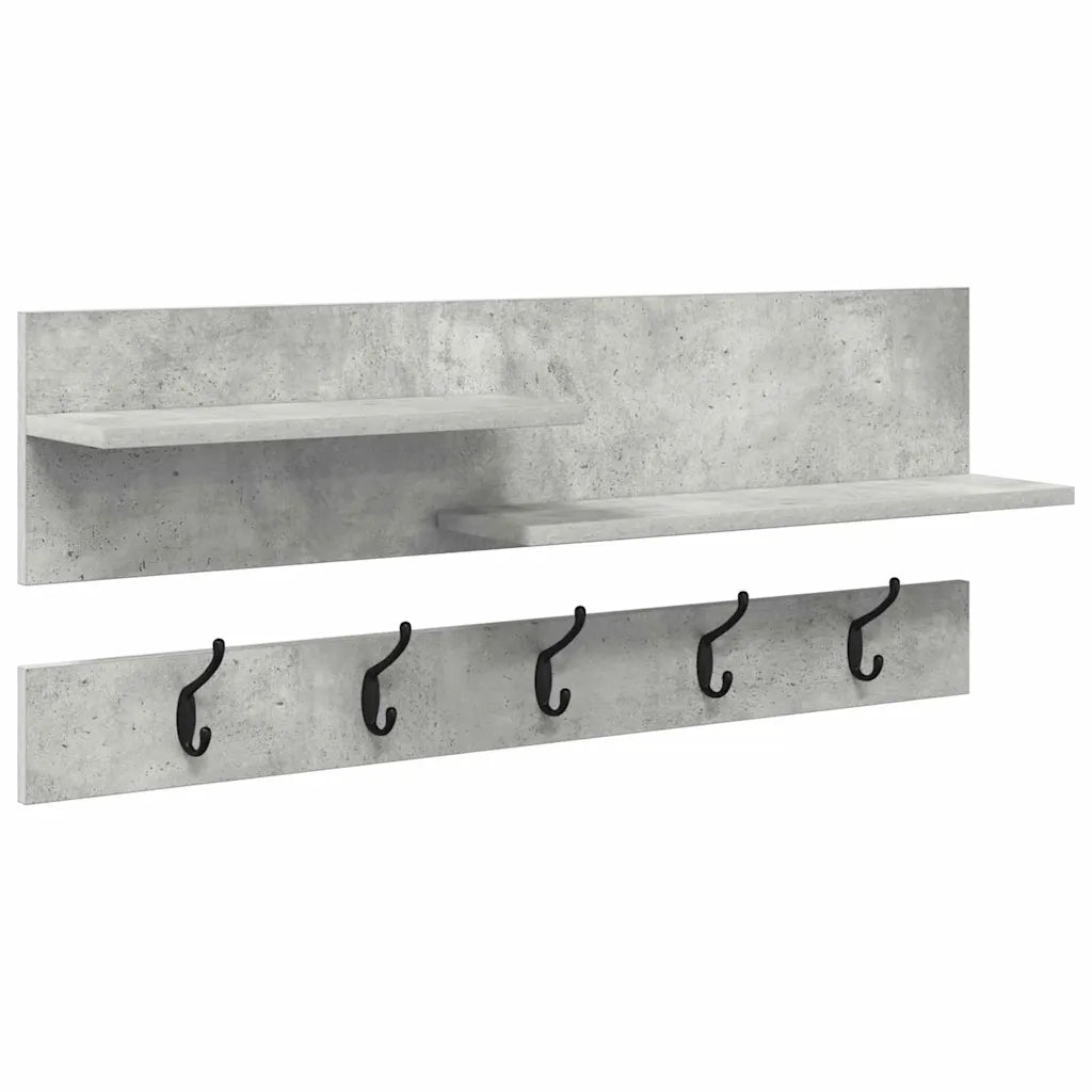 Appendiabiti a muro Grigio cemento 90 x 15 x 36 cm CFW2216744
