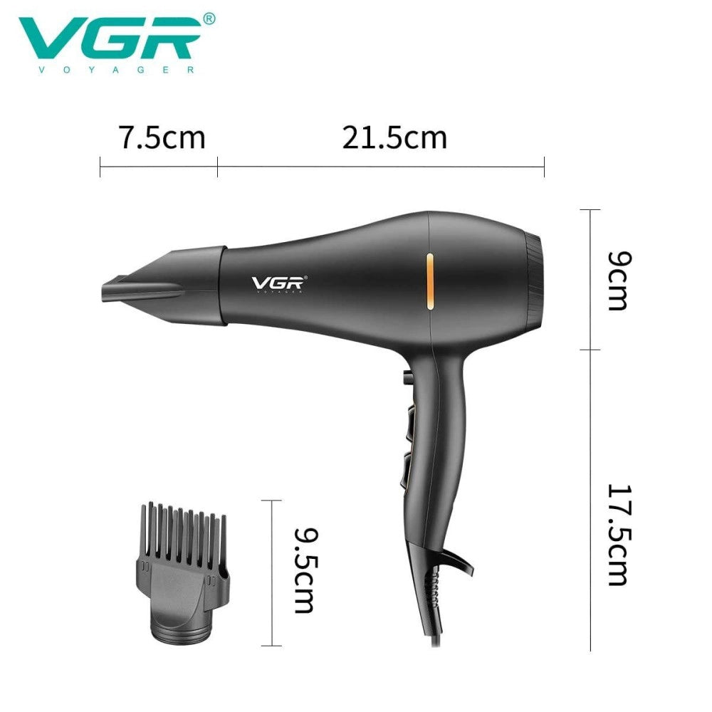 Trade Shop - Asciugacapelli Phon Professionale Leggero Silenzioso 2200w Per Parrucchieri V433 -