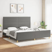 Giroletto senza Materasso Grigio Scuro 200x200 cm Tessuto 3125163