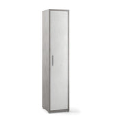 Armadio mobile colonna 1 anta 39x41x182h cm in kit colore Grigio cemento e Ossido bianco