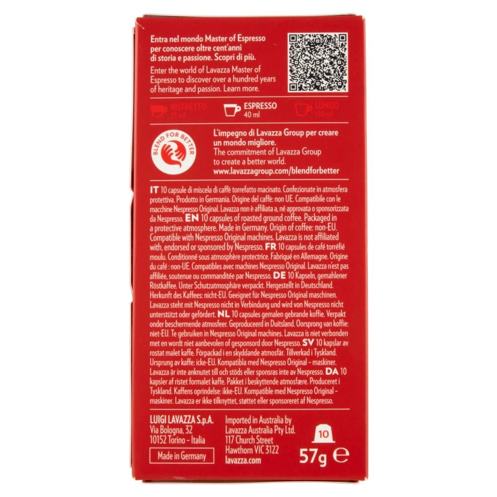 Lavazza Capsule Compatibili Nespresso Qualità Rossa, 10 Capsule