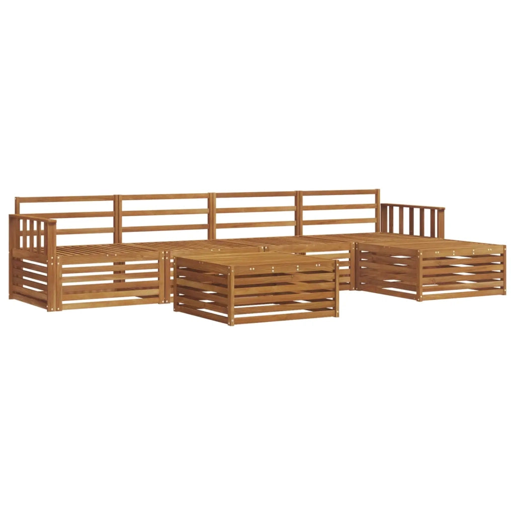 Set di divani da esterno 6 pcs Naturale