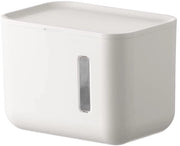 Supporto per carta igienica, fissaggio a mano, autoadesivo, ABS, bianco, supporto per carta igienica con finestra visibile, impermeabile all'acqua, impermeabile al polvere, resistente ai gatti, dispensatore per carta igienica.