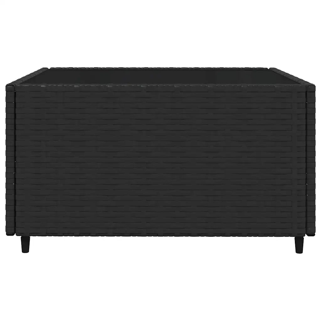 Set Divani da Giardino 4 pz | Set Salotto da Giardino con Cuscini Nero in Polyrattan