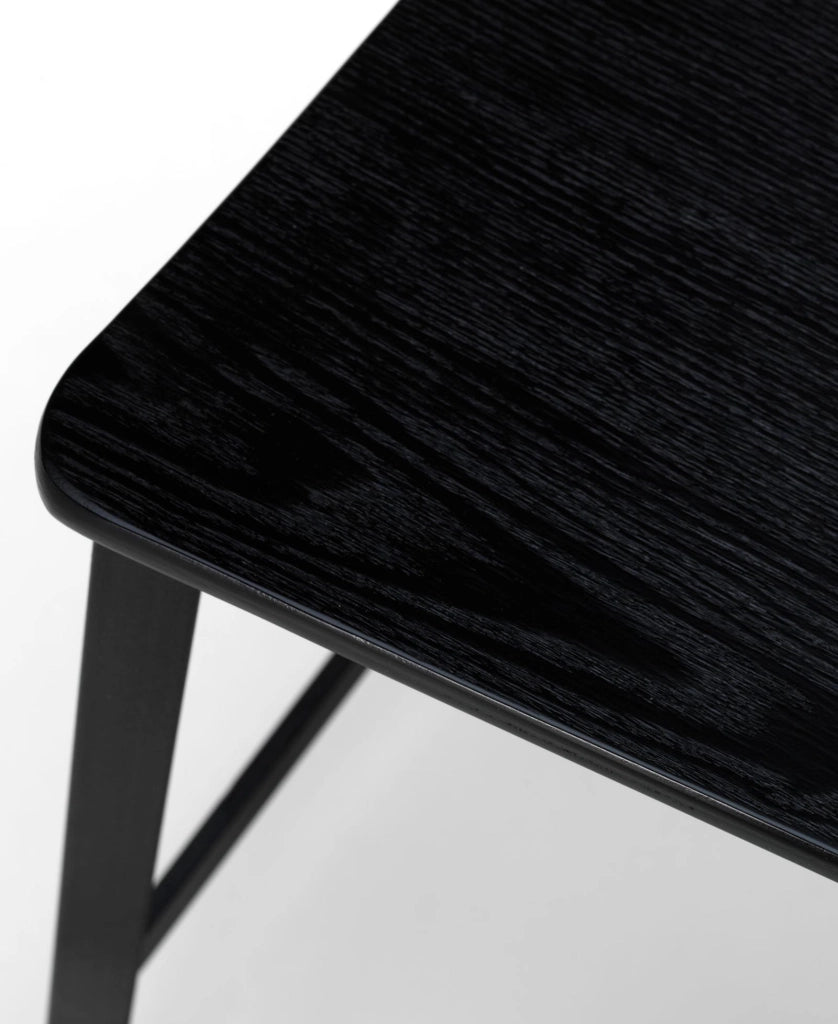 Woody - Sgabello in legno nero - Set da 2 pz