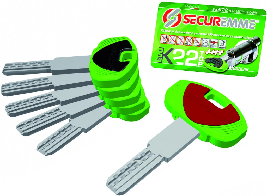 Securemme CILINDRO FRIZIONATO EVOK 22 TOP CROMO SATINATO 5 chiavi  mm. 112 (41+71)