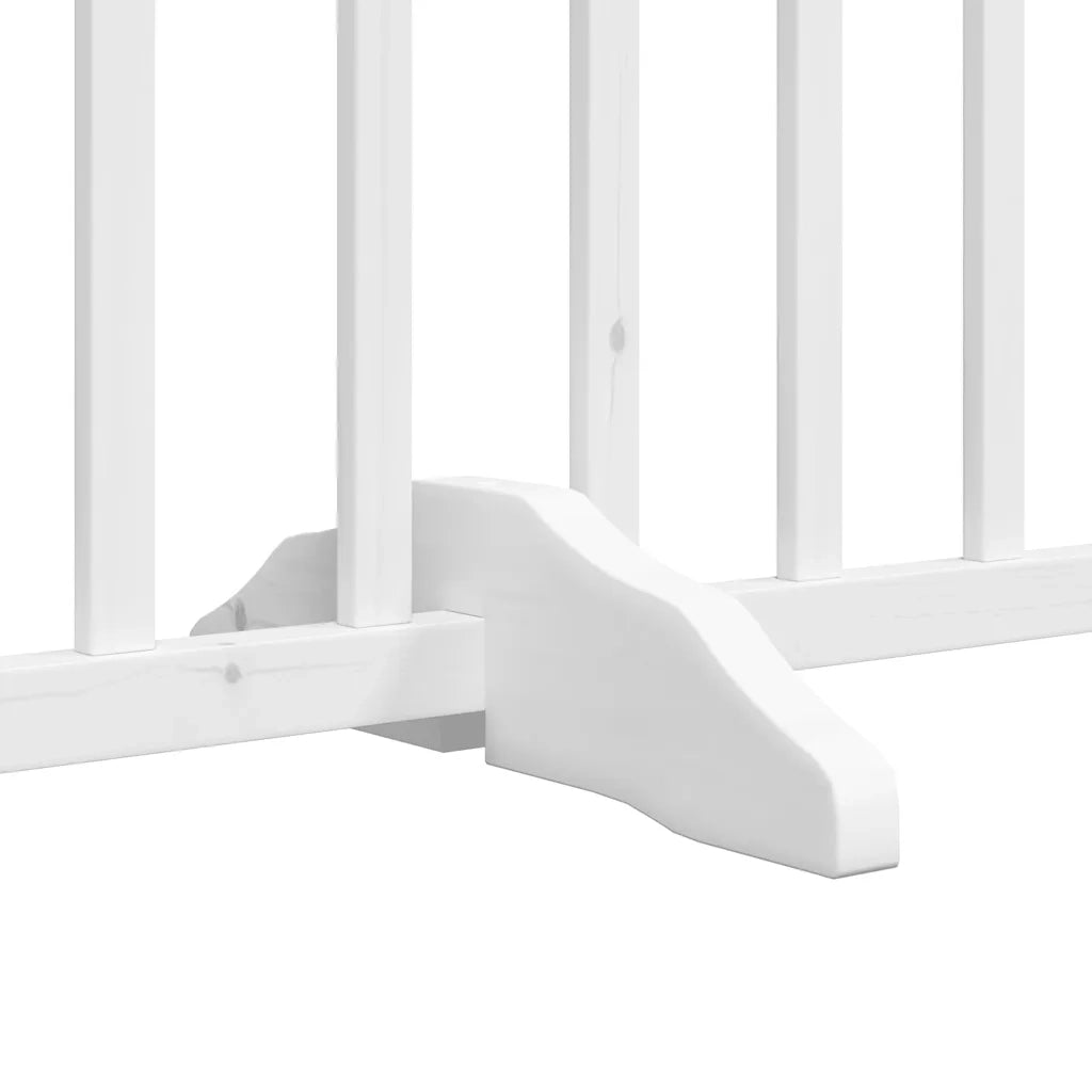 Cancello Cani Porta Pieghevole Bianco 12 Pannelli 600 cm Pioppo CFW8196279