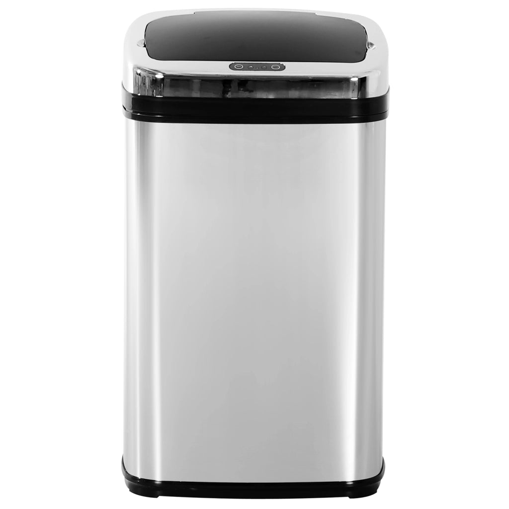 Bidone Immondizia a Infrarossi 30L ¨C Zephmum ¨C Acciaio Inox ABS 33x25x58 Argento