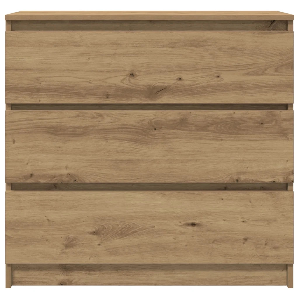 Credenza Rovere Artigianale 80x35x76 cm in Legno Multistrato 861741