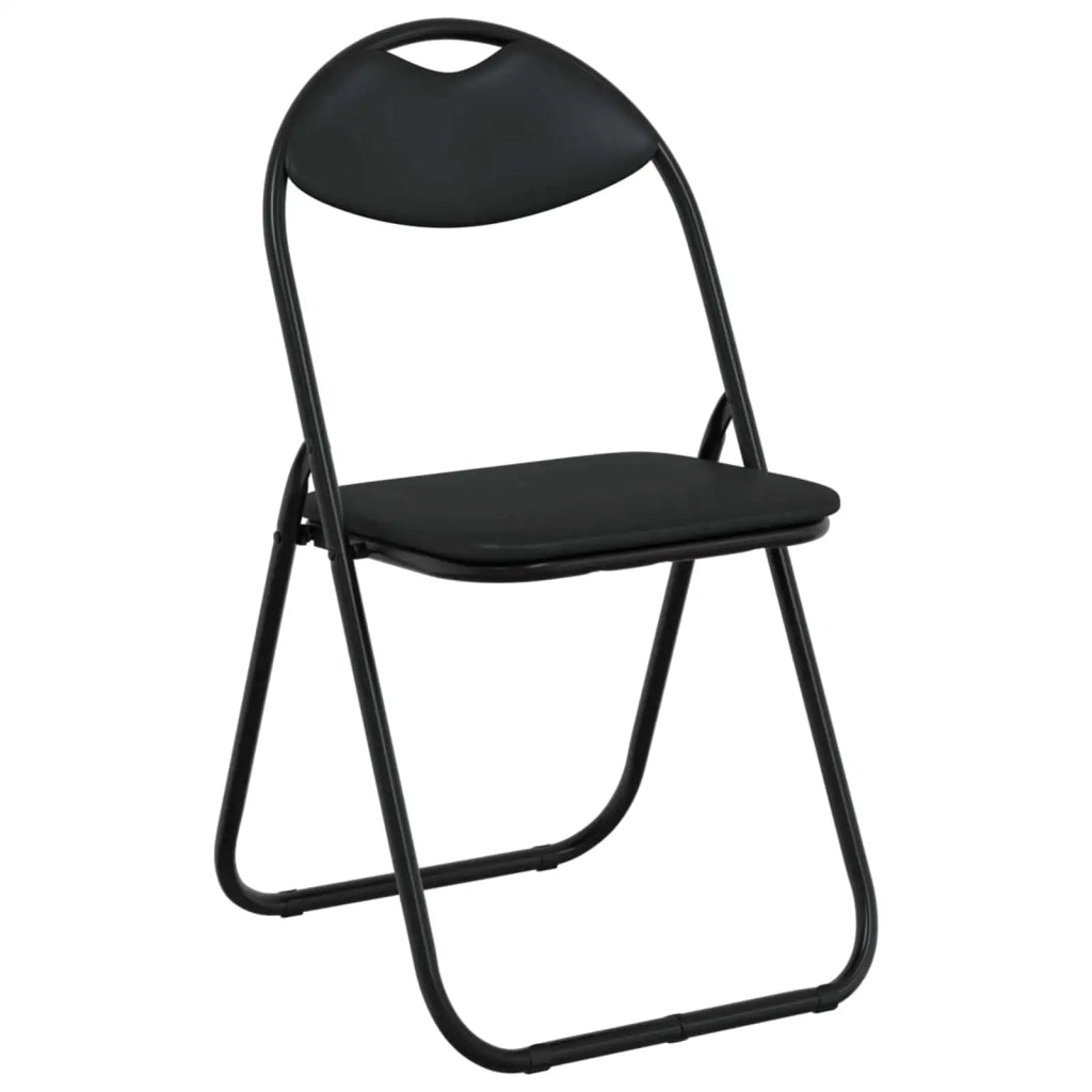 Sedia pieghevole 2 pcs Nero 48 x 43,5 x 81 cm Pelle Sintetica 42029060