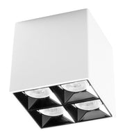 Plafoniera/Applique GFA 4 Punti Luce 15W 1250lm 4000K Bianco Satinato con Ottica Antiabbaglio - Gealuce