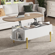 Tavolino multifunzione - Xylo - 120x50cm 7 ripiani legno/bianco