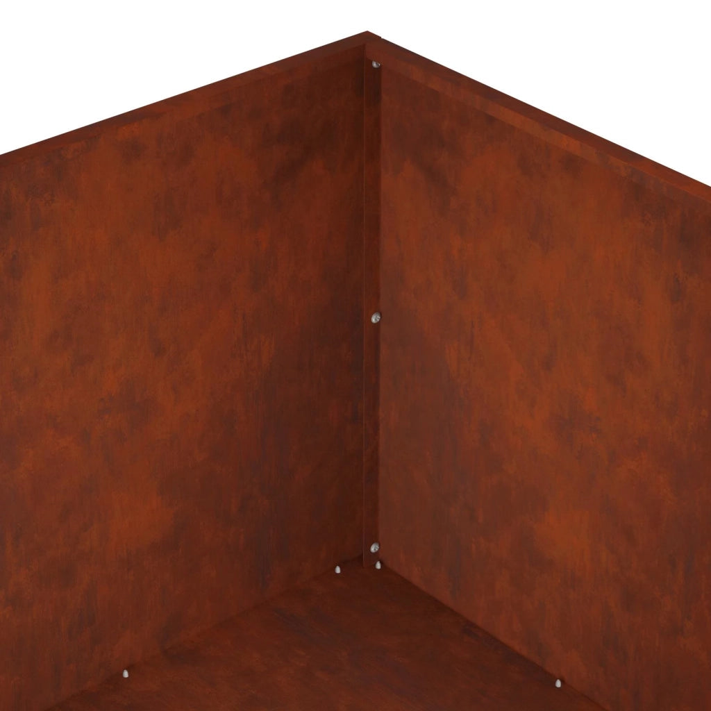 Vaso da giardino Ruggine 60 x 60 x 40 cm Acciaio Corten 8005104