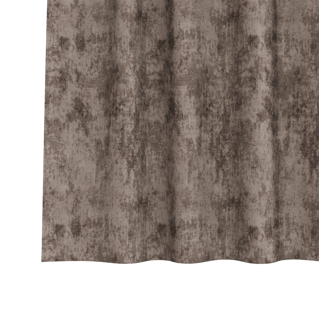 Tende in Velluto 2 pz con Occhielli Cappuccino 140x140 cm