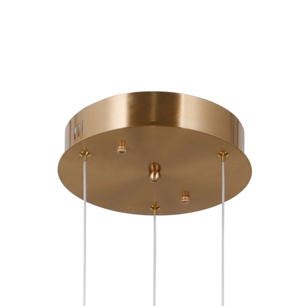 Sospensione Italux GANTI oro, 3 sfere opale LED 20W