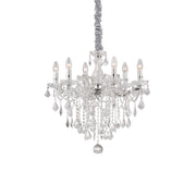 Lampadario Classico Florian Metallo-Cristallo Cromo 6 Luci E14
