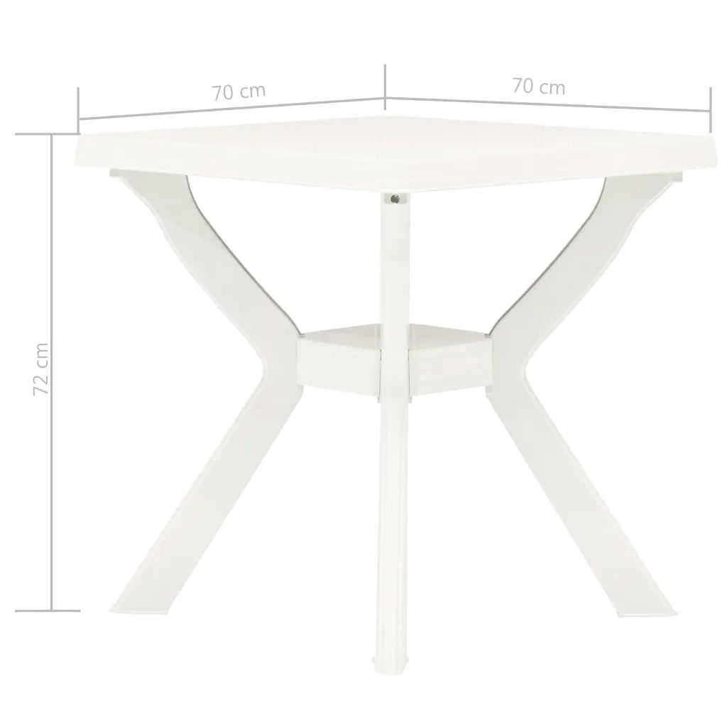 Tavolo da Bistrot Bianco 70x70x72 cm in Plastica cod mxl 34190