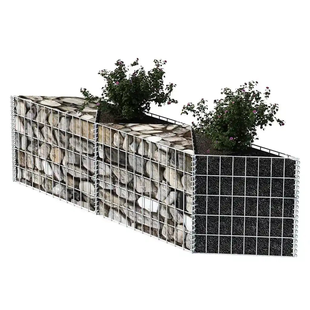 Gabbione in Rete in Acciaio Zincato 120x30x50 cm 142540