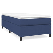 Letto singolo | Letto per adulti | Giroletto a Molle con Materasso Blu 90x200 cm inTessuto