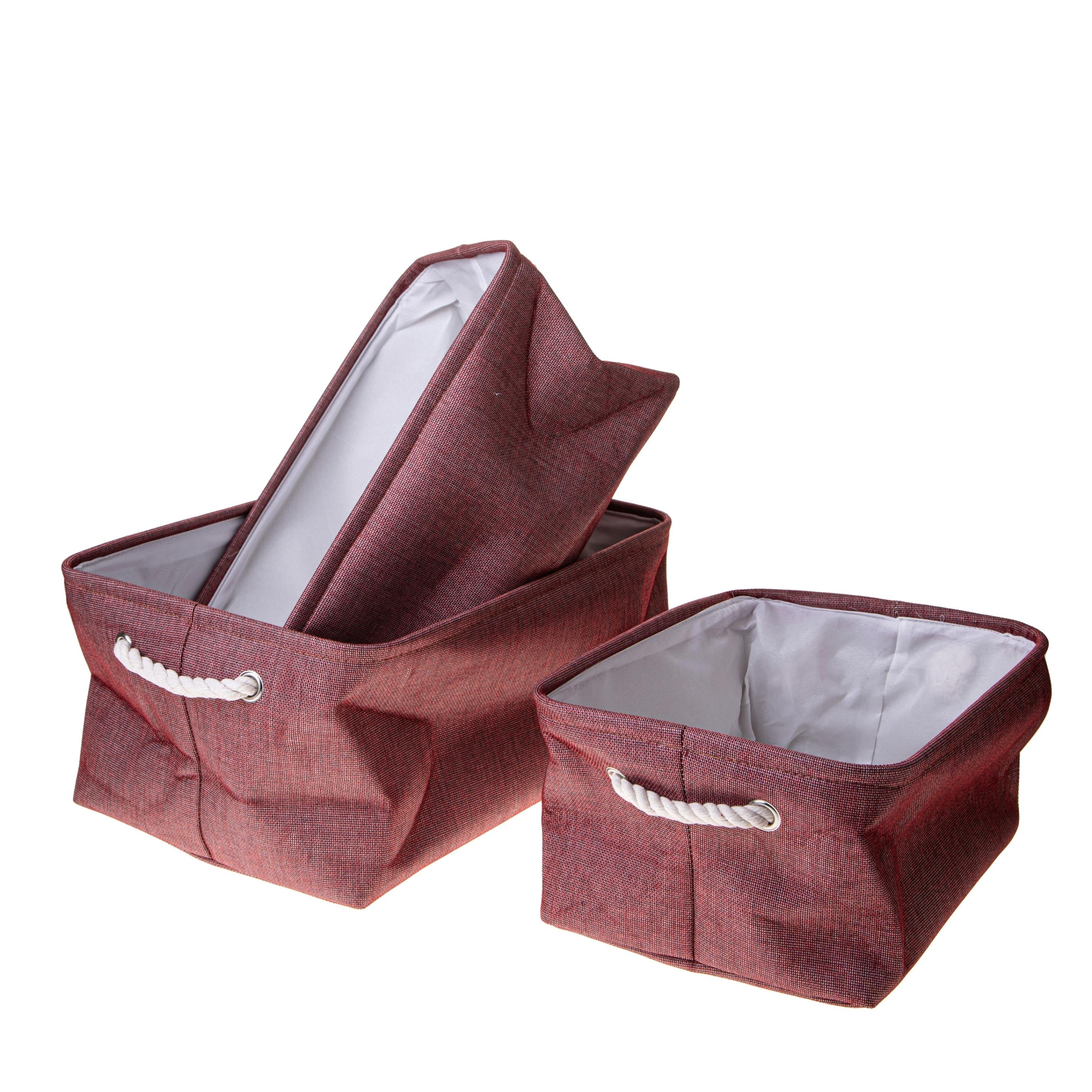 Set 3 Contenitori in Tessuto 45 cm