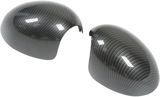 Copertura Specchiera in Fibra di Carbonio - Sostituzione - Lato Porta - Adatto per R55/R56/R57/R58/R59/R60/R61 - ABS - 2 Pezzi - Doccia Specchiera