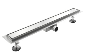 Canalina di Scarico 80x7 cm in Acciaio Inox a Pavimento Linea