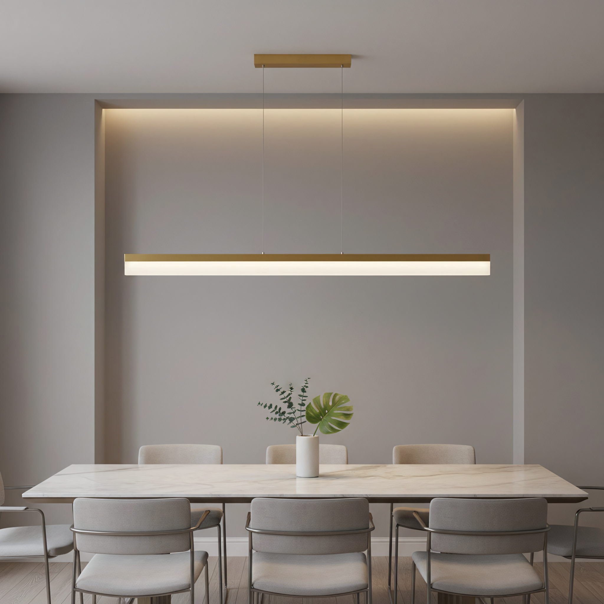 Lampada Da Soffitto Led App1694-cp 120 Cm Brush Gold