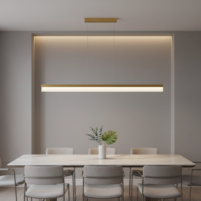 Lampada Da Soffitto Led App1694-cp 120 Cm Brush Gold