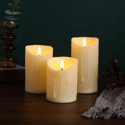 Set di candele led a led senza fiamma con telecomando - pacchetto da 3 candele elettroniche per decorazione interna ed esterna
