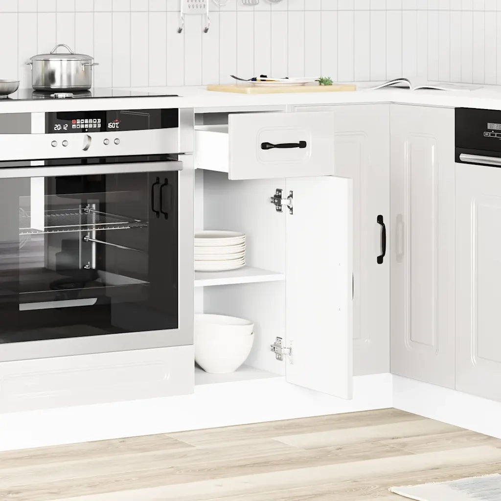 Base da Cucina Kalmar Bianco Lucido in Legno Multistrato