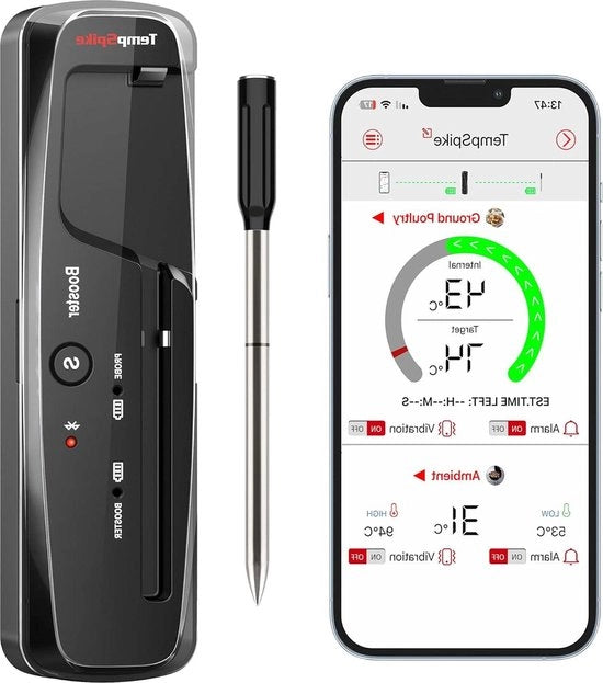 Termometro di carne Termometro per griglia e forno IP67 - Termometro per griglia, forno, rotisserie e air fryer - Termometro per lavastoviglie Sicuro