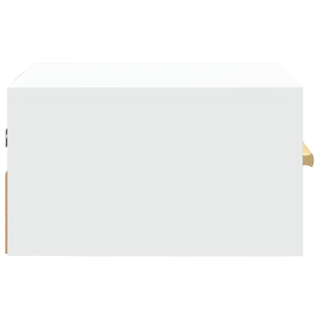 Set di 2 Comodini | Armadio da Notte | Mobiletto da notte a Muro Bianchi 35x35x20 cm