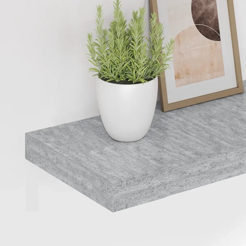 Scaffali a Parete 4 pz Grigio Cemento 80x23,5x3,8 cm in MDF 326602