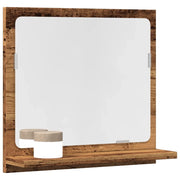 vidaXL Mobile da Bagno con Specchio Legno Antico 40x11x37cm Truciolato