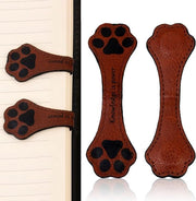 Blade per libri in pelle retro - accessori da lettura unici - 2 pezzi - marrone - pelle PU