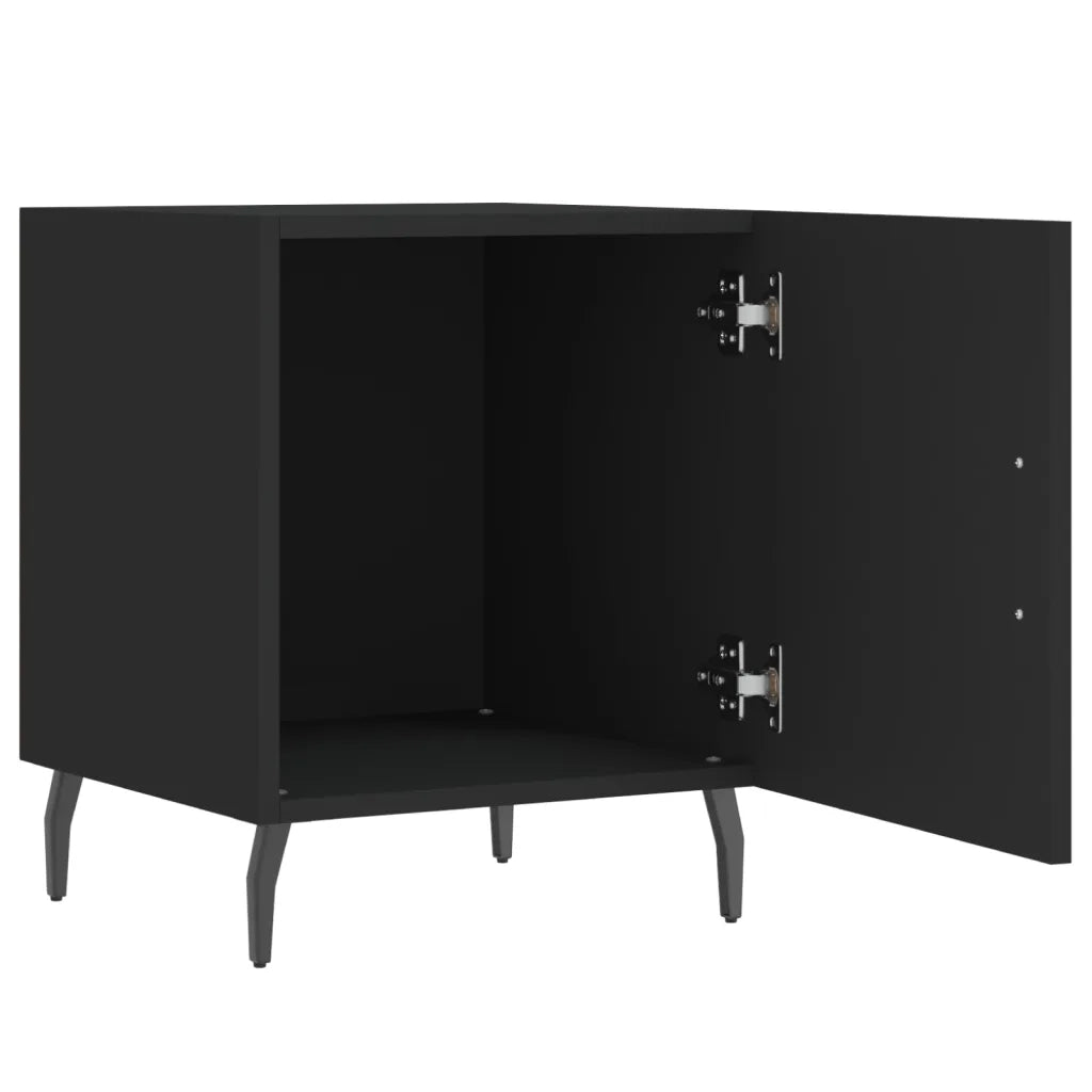 Comodino | Armadio da Notte | Mobiletto da notte Nero 40x40x50 cm in Legno Multistrato