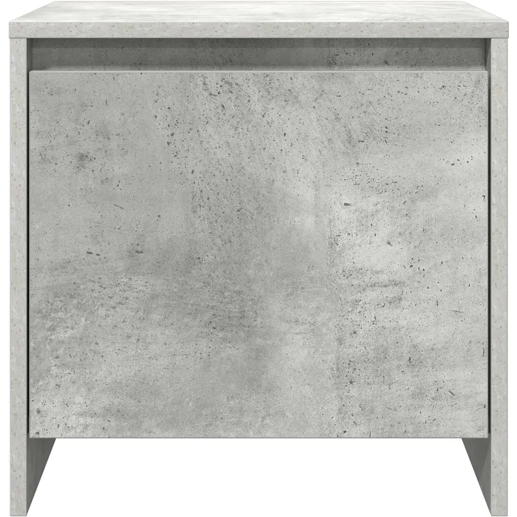Comodino Grigio Cemento 45x34x44,5 cm in Truciolato 809871